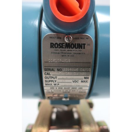 Rosemount Differential Pressure Transmitter 0-150in-h2o 45V-DC 1151DP4E12